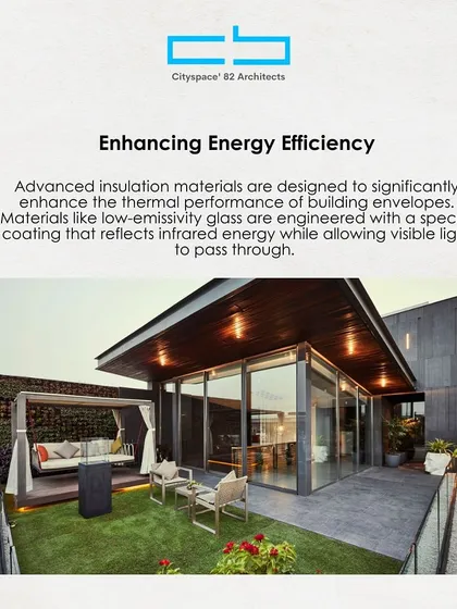 This infographic explains how smart facade designs enhance energy efficiency. Advanced insulation materials and low-emissivity glass are engineered to improve the thermal performance of building envelopes.