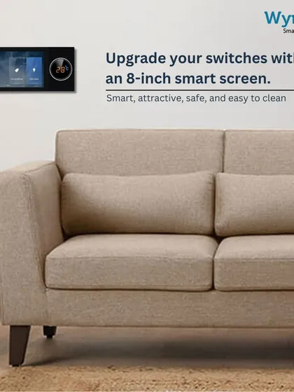 I can upgrade your traditional switches with an attractive 8-inch smart screen. It serves as a central hub for managing lights, thermostats, and cameras, offering a clean, modern look that is easy to use.