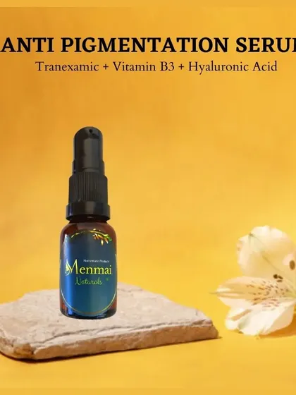 My Anti-Pigmentation Serum is a powerhouse for reducing dark spots and evening out skin tone. I formulated it with effective ingredients like Tranexamic Acid, Vitamin B3, and Hyaluronic Acid to fade scars and pigmentation without being harsh on your skin.