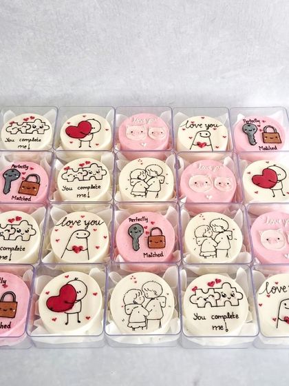 Our Valentine's Day collection of mini bento cakes, with cute, romantic, and funny designs to share with your loved one.