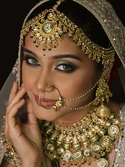 The final look, radiant and confident. This is the standard of excellence I teach my students to achieve.