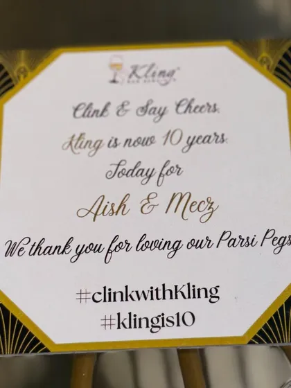 A special sign celebrating our 10-year anniversary alongside our clients, Aish & Mec. We love sharing our milestones with the people who have supported us.