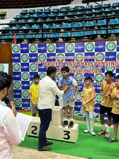 The medal ceremony for the U-10 and U-12 categories at the Masters Nationals Championship. We are proud to see our little champs on the podium.