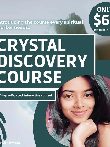 I also offer specialized workshops for those looking to expand their spiritual toolkit. My Crystal Discovery Course is a 7-day self-paced journey to help you identify, understand, and work with the healing power of crystals confidently.