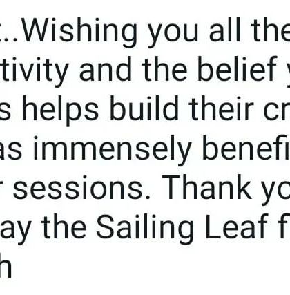 "Your positivity and the belief you have in the kids helps build their creativity." This feedback from a parent means the world to me. Trusting in a child's intelligence is the greatest gift a facilitator can give.