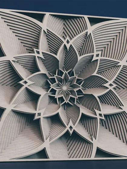 Get lost in the mesmerizing depth of our Deep Lotus Mandala. This intricate wooden sculpture uses dozens of layers to create a blooming flower with incredible dimension, serving as a stunning focal point for meditation and spiritual spaces.