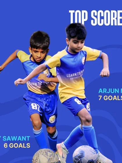 Our top scorers for the U9 team, Arjun More (7 goals) and Anay Sawant (6 goals).