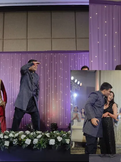 Laughing, dancing, and having fun is what our sangeets are all about. This collage shows some of the happiest moments from the performances.