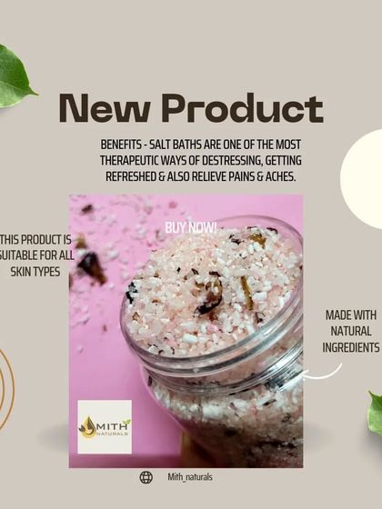 An announcement for my new Rose Bath and Foot Soak Salt. Salt baths are a therapeutic way to destress, and this one is infused with rose essential oil and real petals for a luxurious experience.