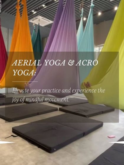 Elevate your practice with Aerial Yoga and Acro Yoga. These sessions are designed to bring mindful movement and a sense of playfulness to your journey.