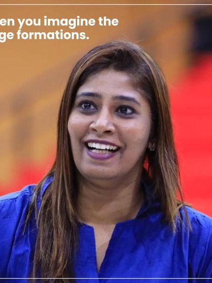 The look of pure joy and excitement when I'm imagining the stage formations. This is where the creative process begins, visualizing how the dancers will move and fill the space to create a captivating picture.