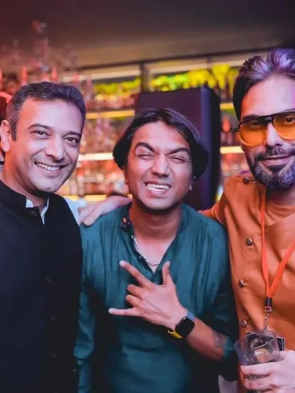 With the talented DJ Skip at Luru Diwali. His audio-visual set was a perfect example of the high-level production and unique artist skills I bring to my events.