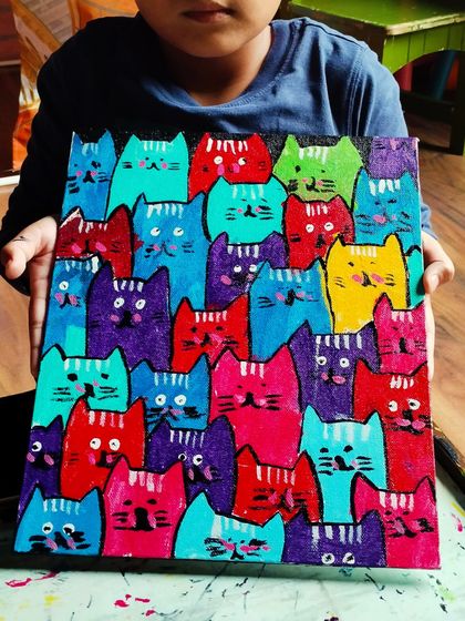 I love how each of these cat paintings has its own personality. It’s a fun project that always brings out smiles and creativity.