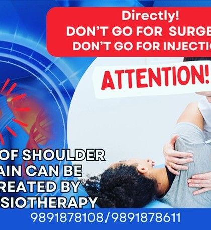 Attention: Don't rush into surgery or injections for shoulder pain. 95% of shoulder pain can be treated effectively with physiotherapy, which can reduce pain, improve mobility, and strengthen the surrounding muscles.