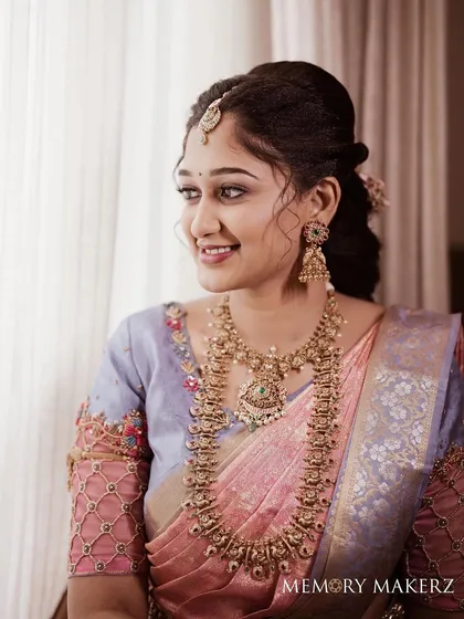 Surabhi looks so elegant and happy. The makeup is soft and enhances her natural beauty.