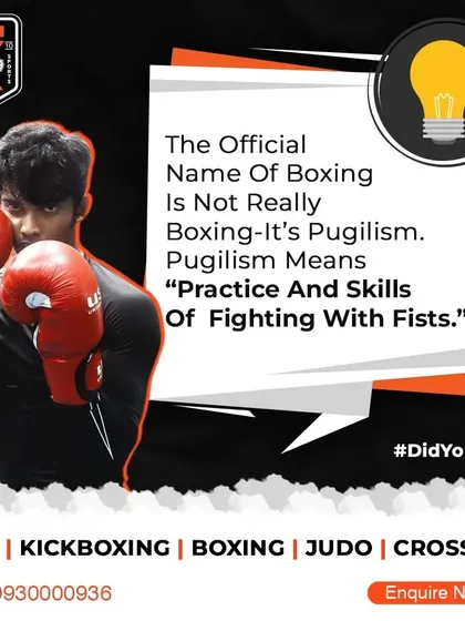 Here's a fun fact: the official name for boxing is "pugilism," which means the practice and skills of fighting with fists.