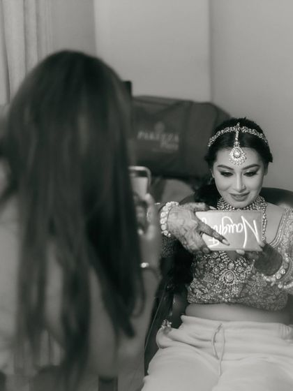 A fun black and white shot of me and the bride. These are the moments that make my job so rewarding.