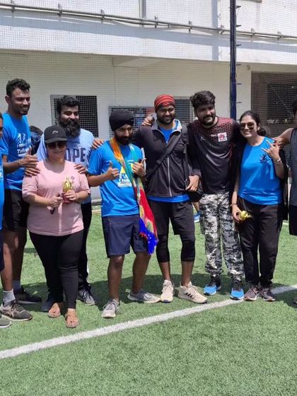 A happy group posing with their trophies after our Sports Day. It was a day of friendly competition, and everyone went home a winner.