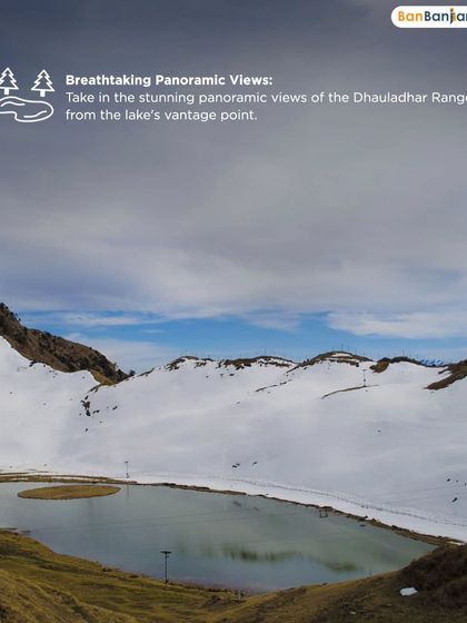 Breathtaking panoramic views of the Dhauladhar Range from the vantage point of Prashar Lake. A sight that stays with you forever.
