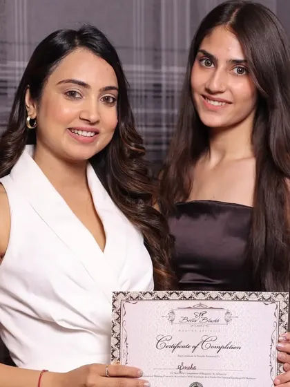 This student has successfully completed the course and is now a certified MUA.