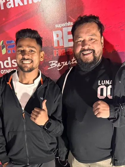 With one of my senior coaches at the Uttarakhand Fight Night. My team is experienced in all aspects of the sport.