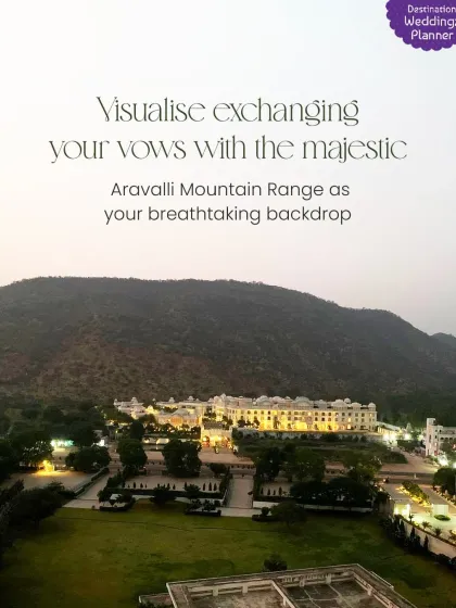 Imagine exchanging your vows with the majestic Aravalli Mountain Range as your breathtaking backdrop at the DoubleTree by Hilton, Jaipur.