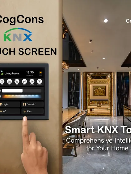 This is the command center of your smart home. Our KNX touch screen provides a single, elegant interface to manage everything from lighting and curtains to air conditioning and fans, all with an intuitive touch.