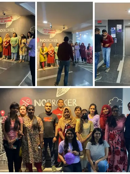 Group photos with the amazing women at NoBroker after our self-defense session. It's rewarding to empower them with these essential skills.