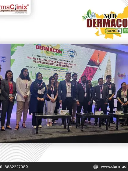 Dr. Amrendra Kumar and the participants at the hands-on hair transplant workshop in Ranchi, where he shared advanced techniques in hairline design and restoration.