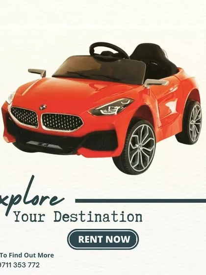 This stylish red battery-operated car comes with a Bluetooth remote control, allowing parents to guide their little one. It's a perfect blend of safety, technology, and fun.