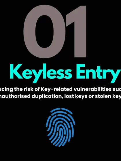 The first benefit is keyless entry. This eliminates the risk of lost, stolen, or unauthorized duplicate keys, which are common vulnerabilities with traditional locks. Your fingerprint is the new key.