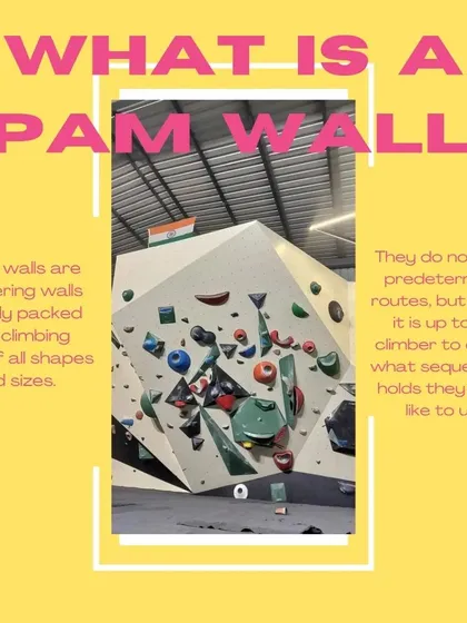 I love keeping things fresh, which is why I built the Spam Wall. It's a bouldering wall packed with holds, letting you create and solve your own unique climbing problems.