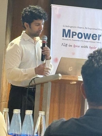 Speaking on the topic "Minoxidil & Beyond." My approach to treating alopecia involves using powerful, science-backed combinations to not just stop hair fall but to actively restore hair density.