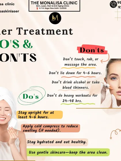 To ensure the best results from your filler treatment, proper aftercare is essential. This guide provides key do's and don'ts, such as avoiding touching the area and applying a cold compress to reduce swelling.