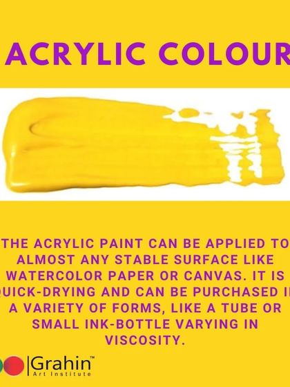 Acrylic colour is incredibly versatile and quick-drying. It can be applied to almost any surface, from paper to canvas, and comes in various forms, from thick tubes to liquid inks.