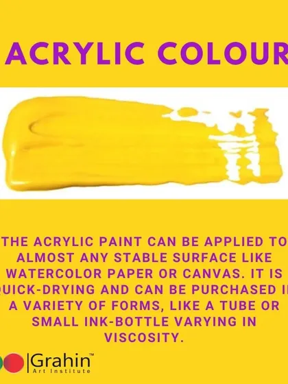 A look at acrylic colour. It is a versatile, quick-drying paint that can be used on almost any surface, making it great for beginners and experts alike.