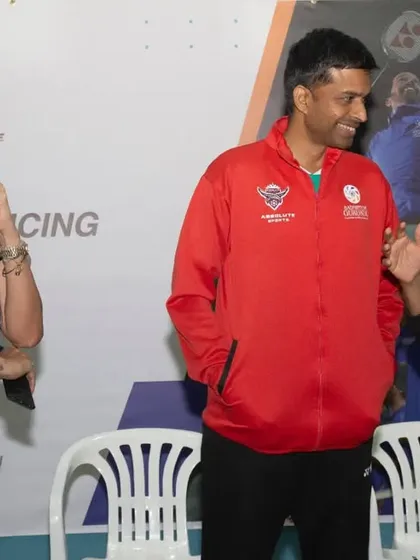 Various moments capturing Pullela Gopichand's presence at our events, interacting with partners, students, and our team.