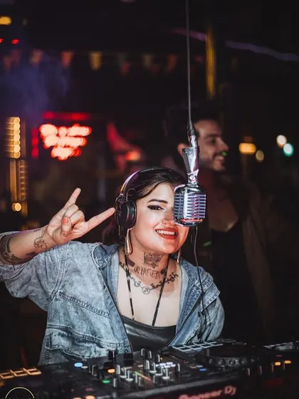 Rocking the party at Toyboy Advant in Delhi. It's not just about playing songs; it's about creating a performance, interacting with the crowd, and bringing an unapologetic, fun energy to the console.