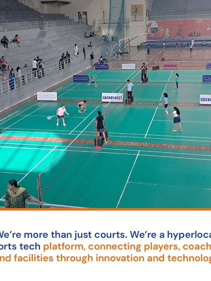 Who are we? We're more than just courts. We are a hyperlocal sports tech platform connecting players, coaches, and facilities through innovation and a shared passion for sports.