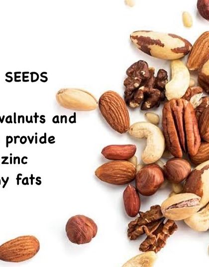 Nuts and seeds like almonds, walnuts, and chia seeds are fantastic for hair. They provide Vitamin E, zinc, and other healthy fats that protect hair follicles from oxidative stress.