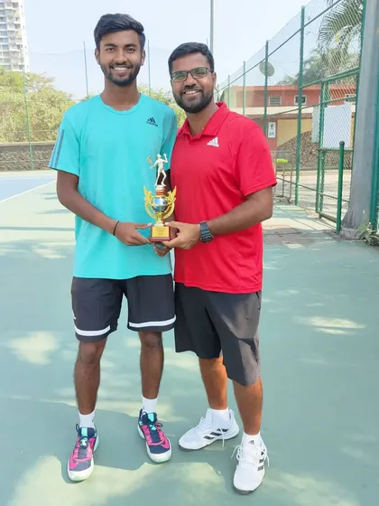 Anup Bangargi with me after his Doubles Runner-Up finish at the AITA 1 Lac event held at MSLTA Mumbai.