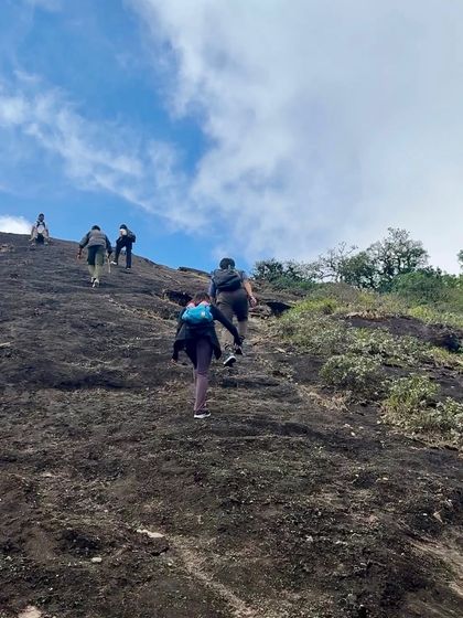 The trail on Kumara Parvatha involves steep rock faces and challenging climbs. It's a test of endurance, but our experienced guides are there to help you every step of the way.