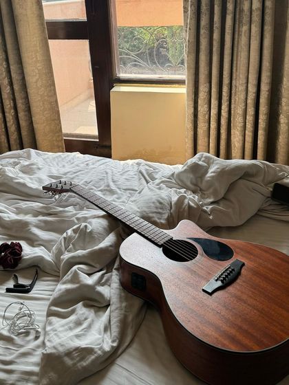 The aftermath of a songwriting session. This is where ideas are born. Whether you have a full notebook of lyrics or just a single line, we can start from there.