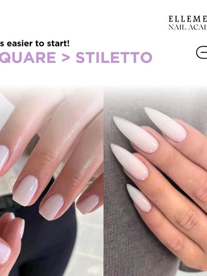 A tip for beginners: it's easier to start with a square shape before moving on to more complex shapes like stiletto.