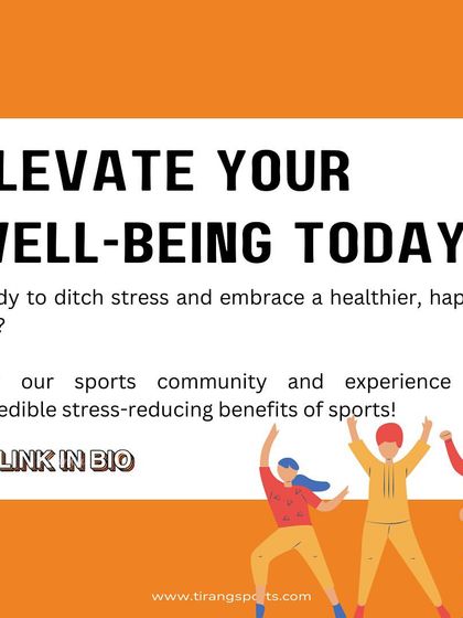 A call to action for our community to join us and experience the stress-reducing benefits of sports firsthand.