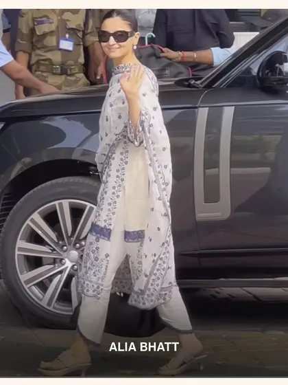 Alia Bhatt keeping it cool and casual in one of my printed kurta sets. This is what my brand is all about: clothes that fit seamlessly into your life.