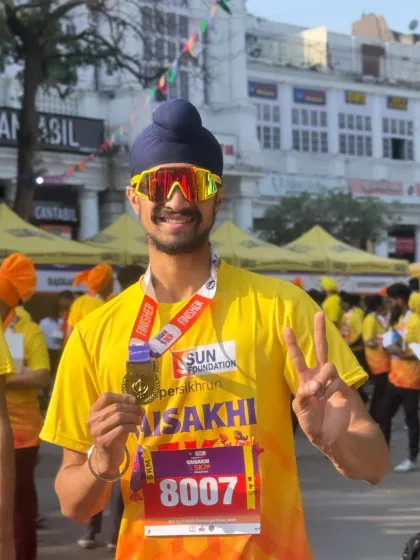 Victory at the Super Sikh Run. My training isn't limited to karate; I build all-around endurance and athleticism, which gave me a personal best 5km time of 19:23.