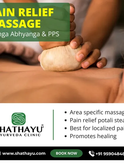 Ekanga Abhyanga with PPS is an area-specific massage for localized pain. Using a pain-relieving potali steam, this treatment is ideal for targeting a specific area of discomfort and promoting focused healing.