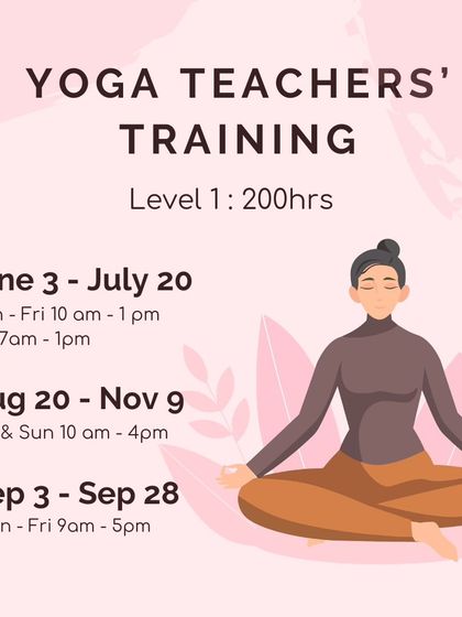 We offer our 200-hour teacher training in flexible formats to fit your life. This graphic outlines our upcoming modular and intensive batches, whether you prefer to learn on weekdays or weekends. Your journey to becoming a teacher can start here.