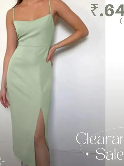 A simple and elegant midi dress in a soft sage green. This versatile piece is currently part of my clearance event.